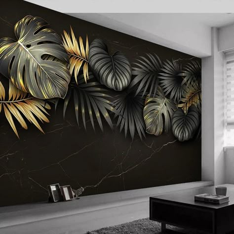 Custom 3d Wall Murals Wallpaper Plant Leaves Marble Texture Mural Modern Luxury Living Room Sofa Tv Background Photo Home Decor - Wallpapers - AliExpress 3d Wallpaper Decor, Room Wallpaper Designs, 3d Wallpaper Design, Modern Luxury Living Room, Luxury Sofa Living Room, 3d Wallpaper Living Room, 3d Wallpaper For Walls, Wallpaper Stores, 3d Wall Murals