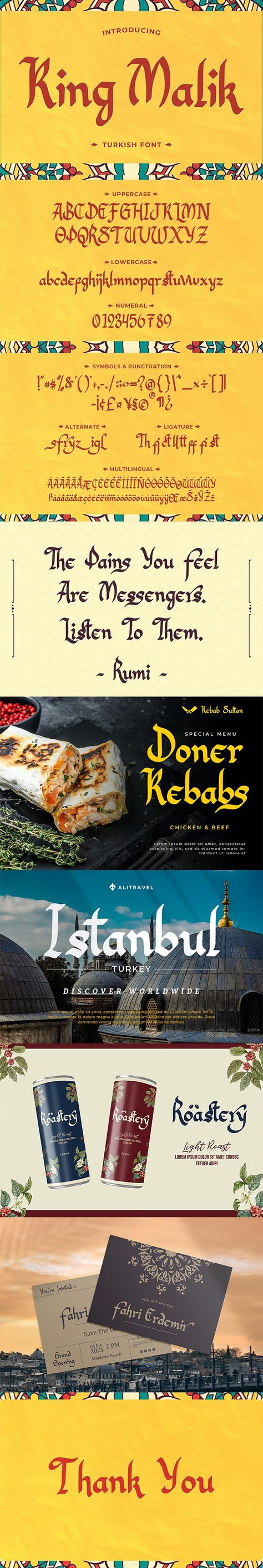 King Malik – Turkish Font by typefactoryco | GraphicRiver Turkish Font Style, Turkish Chocolate, Turkish Style, Chocolate Design, Aesthetic Fonts, Turkish Fashion, Display Font, Istanbul Turkey, Font Styles