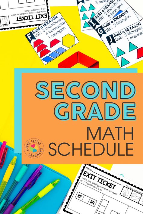 Envision Math Second Grade, Math Bins 2nd Grade, Math Stations 2nd Grade, 2 Nd Grade Math, Math Block Schedule, 2nd Grade Schedule, Math Schedule, Go Math 2nd Grade, 2nd Grade Math Centers