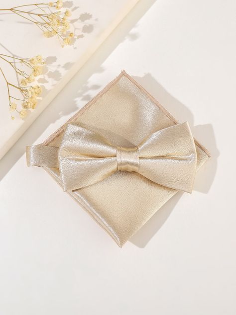 Men Solid Bow Tie & BandanaI discovered amazing products on SHEIN.com, come check them out! Champagne Fabric, Tie Bandana, Bandanas Men, Surprise Engagement, Wedding Week, Proposal Engagement, Amazing Products, Bow Tie, All Fashion