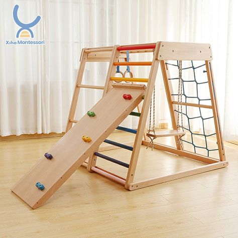 Kids Climbing Frame, Wooden Climbing Frame, Children Playground, Climbing Arch, Toddler Climbing, Baby Play Gym, Kids Climbing, Physical Activities For Kids, Soft Play Equipment