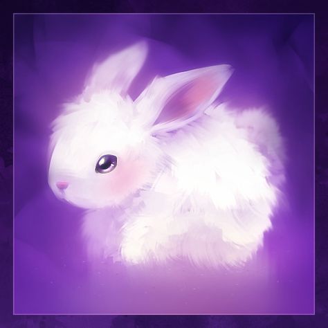 Purple Rabbit, Bunny Illustration, Rabbit Wallpaper, Rabbit Pictures, Purple Bunny, Purple Animals, Bunny Painting, Bunny Wallpaper, Bunny Art