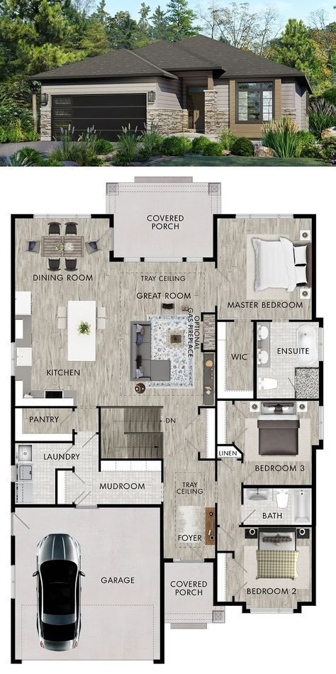 Family Bungalow Floor Plans, House Layouts Bungalow, House Layouts Plans, 36x60 House Plans, Small Family House Layout, New Build Floor Plans, Sims 4 Bungalow Floor Plan, Modern Family House Layout, Modern Bungalow Floor Plans