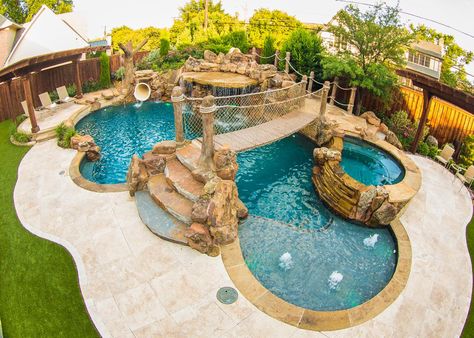 Dream Backyard Pool, Tropical Backyard, Pool Slide, Luxury Pools, Backyard Pool Landscaping, Dream Pools, Backyard Pool Designs, Swimming Pools Backyard, Backyard Retreat