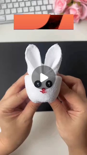 Crazy Crafting 55 on Instagram: "Handkerchief rabbit..🐰😍

@future9.club

#handkerchiefs #rabit #kidscrafts #diywithkids #diycrafts #animalcrafts #kidsactivities #diytoys #papercrafts #handmadecrafts #craft #kidsfun #reels #artandcraft" Diy With Kids, Fancy Napkin Folding, Handkerchief Crafts, Creative Napkins, Crafts Animals, Napkin Design, Easter Projects, Diy Clothes Life Hacks, Easter Crafts Diy