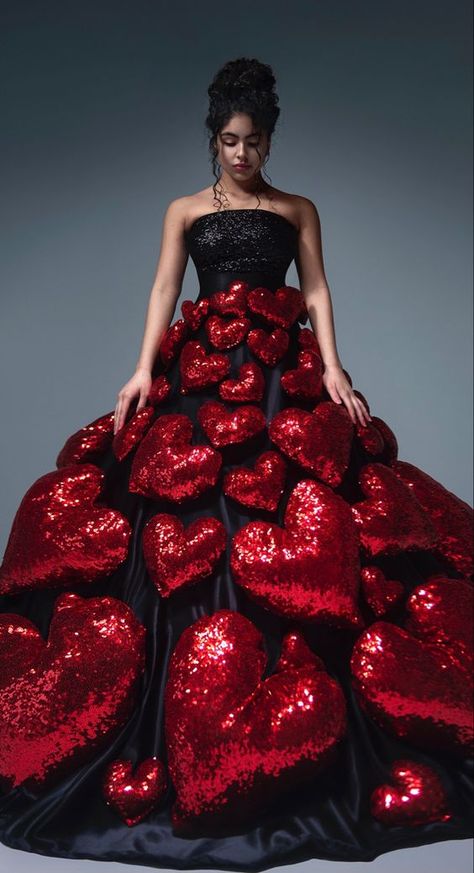 Valentine’s Day 2021 couture Valentine Fashion Photography, Valentine’s Day Costume, Dramatic Red Dress, Avant Garde Fashion Couture, Deconstructed Fashion, Wonderland Fashion, Valentine Fashion, Deconstruction Fashion, Lizzie Hearts