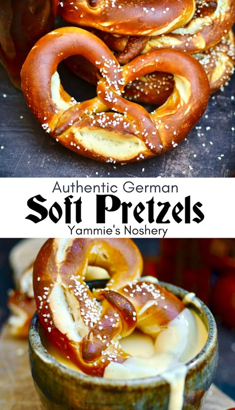 Yammie's Noshery: Authentic German Pretzels (Laugenbrezeln) German Pretzels, Pretzel Recipes, Baked Pretzels, German Bread, Homemade Pretzels, Homemade Soft Pretzels, German Foods, Pretzels Recipe, German Recipes