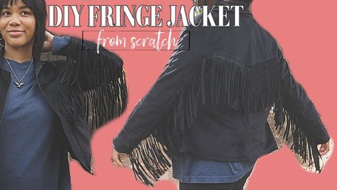 Diy Fringe Jacket, Diy Babydoll Dress, Diy Babydoll, Diy Fringe, Neoprene Face Mask, Diy Crop Top, Fringe Coats, Fringe Shirt, Diy Jacket