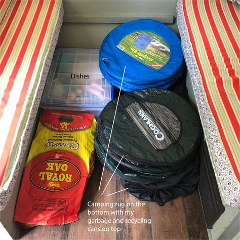 Pop Up Camper Storage Ideas, Pop Up Camper Organization, Pop Up Camper Hacks, Camping Beds, Camper Inspiration, Camper Mods, Popup Camper Remodel, Pop Up Tent Trailer, Camping Menu