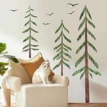 Kids Forest Bedroom, Forest Wall Decals, Tree Wall Decals, Brown Tree, Forest Mural, Baby Boy Bedroom, Nursery Mural, Tree Decals, Plants Wall