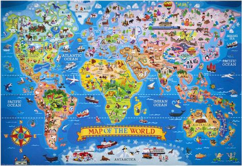 Amazon.com: MAZYPO 200 Pieces World Map Jigsaw Puzzle of Learning & Education for Kids Raising Children Recognition and Memory Skill Practice, Learn World States Along with Their Capitals and Fun Facts : Toys & Games Value Art, World Map Puzzle, World Puzzle, Wooden Puzzle Box, Architecture Foundation, Best Places In The World, Map Puzzle, Maps For Kids, Pictorial Maps