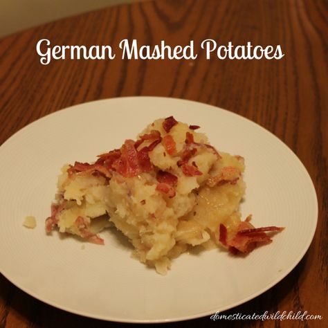 German Mashed Potatoes | Domesticated Wild Child Classic Potato Salad, German Potato Salad, Food Gallery, Exotic Food, Food Drinks Dessert, Potatoe Salad Recipe, European Food, Yummy Sides, Wild Child