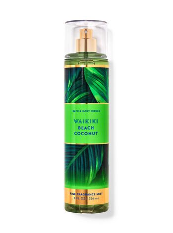 The Body Shop Coconut Body Mist, Bath And Body Works Perfume Coconut, At The Beach Bath And Body Works, Bath And Body Works Waikiki Beach Coconut, Tropical Perfume, Beach Nights Bath And Body Works, Beach Perfume, Coconut Perfume, Coconut Bath