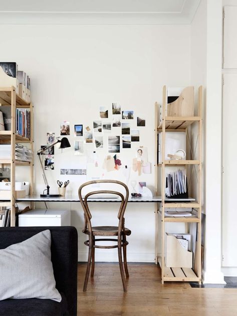 Workspace Diy, Build Your Own Desk, Small Bedroom Decor Ideas, Nice Rooms, Ikea Ivar, Smart Tiles, Tiny Apartments, Design Blogs, Small Bedroom Decor