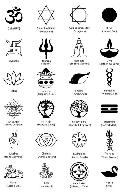 World Religions Symbols, Henna Designs And Meanings, Tattoo Ideas Hindu, Hakhamanesh Tattoo, Hindu Art Symbols, Krishna Symbol, Greek Mythology Symbols, Hairstyle For Square Face, Kundalini Tattoo