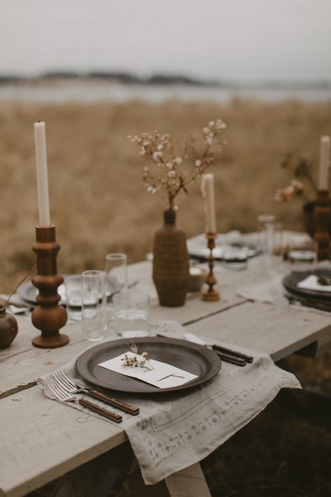 Neutral Flatlay, Moody Fall Decor, Neutral Fall Wedding, Maine Coast Wedding, Zara Models, Wedding Table Themes, Ethical Wedding, Leanne Marshall, Rustic Chic Decor