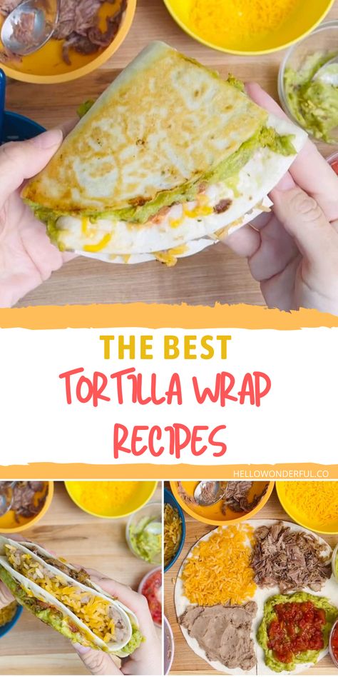 Quesadilla Wrap Recipes, What To Do With Tortilla Wraps, Tortilla Trend Recipes, Tortilla Wrap Sandwiches, Flour Tortilla Wraps Recipes, Tik Tok Wrap, Recipes Using Tortilla Shells, Grilled Tortilla Wraps, Tortia Shell Recipes