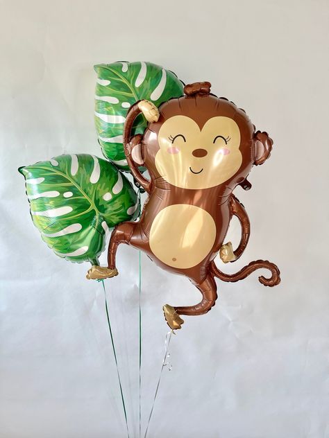 Leaf Balloon, Two Wild Birthday Party, Monkey Party Ideas, Two Wild Birthday, Monkey Banana, Monkey Birthday Parties, Monkey Party, 21st Bday Ideas, Monkey 2