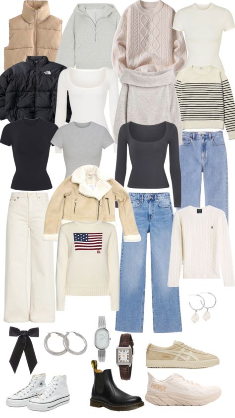 Preppy Capsule Wardrobe, Girls Winter Outfits, Preppy Wardrobe, Lululemon Outfits, Vanilla Girl, Winter Capsule Wardrobe, Trendy Outfits For Teens, Capsule Outfits, Kawaii Fashion Outfits