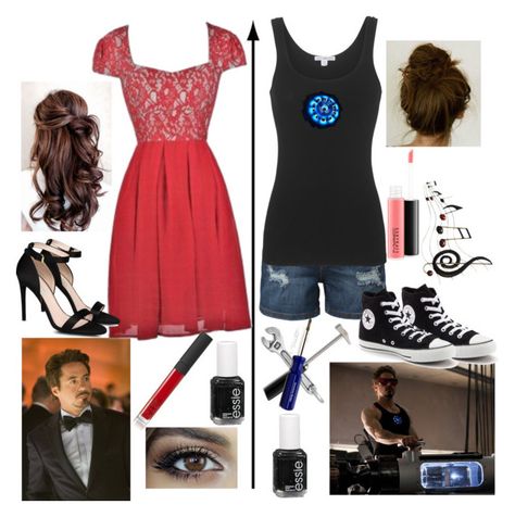 "Female Tony Stark// Iron Man" by brendon-urie-enthusiast ❤ liked on Polyvore featuring LE3NO, James Perse, Reactor, Converse, STELLA McCARTNEY, NARS Cosmetics, Essie, MAC Cosmetics, BillyTheTree and Coltellerie Berti Geek Chic Outfits, Fandom Style, Slytherin Clothes, Marvel Inspired Outfits, Toni Stark, Avengers Outfits, Superhero Fashion, Marvel Clothes, Movie Inspired Outfits