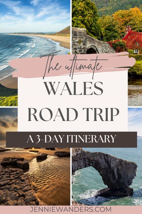 Wales Road Trip Itinerary and Map: 3 Days in Wales Uk Road Trip Itinerary, Wales Travel Places To Visit, South Wales Uk, North Wales Beautiful Places, Wales Road Trip, Visiting Wales, Wales Itinerary, Map Of Wales, Uk Education System