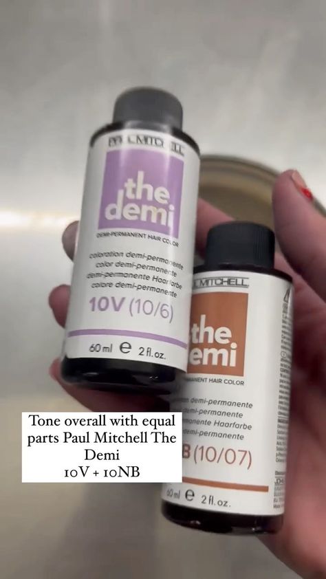 paulmitchellpro on Instagram: @erinmbooher simply creates magic 🔮 with #thedemi & #DualPurposeLightener ✨ Wait until the end for the final reveal! ✨ Paul Mitchell Demi Color Formulas, Paul Mitchell Color Formulas, Demi Color, Paul Mitchell Color, Color Formulas, Paul Mitchell, Doja Cat, The End, Shampoo Bottle