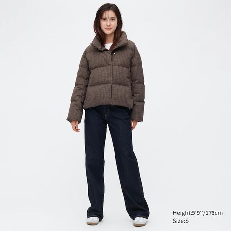 Discover great products at the best prices at Dealmoon. Patterned Down Jacket. Uniqlo Winter, Vest Pattern, Styling Ideas, Jacket Women, Check Pattern, Uniqlo, Autumn Winter Fashion, Down Jacket, Vest Jacket