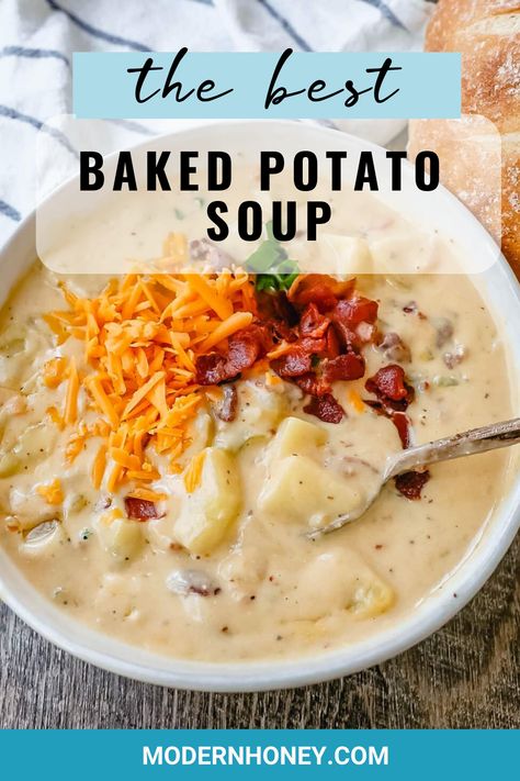 Dutch Oven Loaded Potato Soup, Loaded Potato Soup Dutch Oven, Baked Potato Soup Dutch Oven, Loaded Baked Potato Soup Dutch Oven, Dutch Oven Potato Soup, Potato Soup Creamy, October Meals, Soup Night, Baked Potato Soup Recipe