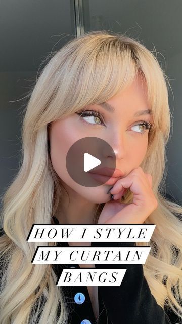 Style My Curtain Bangs, Bangs Thick Hair, Swoop Bangs, Bangs Wavy, Bangs Wavy Hair, Front Bangs, Bangs Tutorial, Face Framing Curtain Bangs, Blonde Bangs