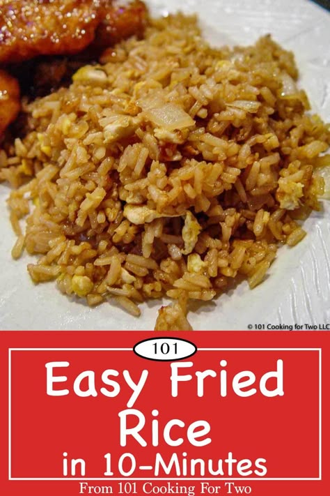 Breakfast Recipes For Two, Plain Fried Rice, Hibachi Fried Rice, Chinese Meals, Rice Recipe Easy, Easy Fried Rice, Fried Rice With Egg, Fried Rice Recipe Easy, Chinese Vegetables