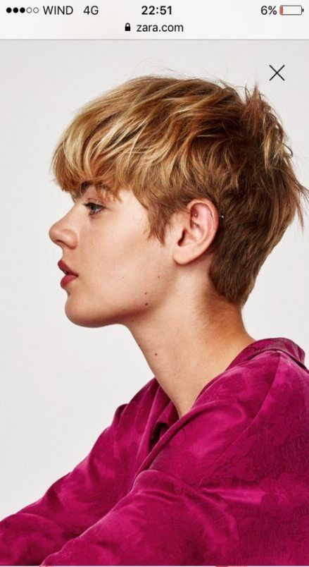 Short Pixie Haircuts For Straight Hair, Back Of Pixie Haircut Neckline, Celine Bouly, Classic Pixie, Androgynous Hair, Tomboy Hairstyles, Curly Hair Drawing, Shot Hair Styles, Short Blonde