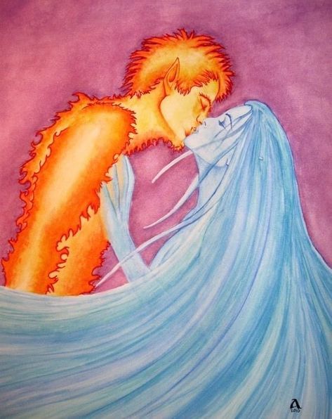 Soulmates Art, Twin Flame Art, Flame Art, Twin Flame Love, Romance Art, Forbidden Love, Romantic Art, Fire And Ice, Couple Art