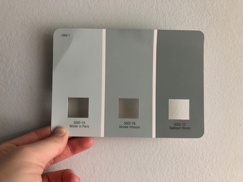 Valspar seafoam storm, smoke infusion, winter in paris, paint color, paint, color scheme Valspar Seafoam Storm, Sea Foam Storm Paint Color, Seafoam Storm Valspar, Winter In Paris Paint Color, Paint Color Schemes, Kitchen Paint Colors, Color Paint, House Paint, Paint Colors For Home