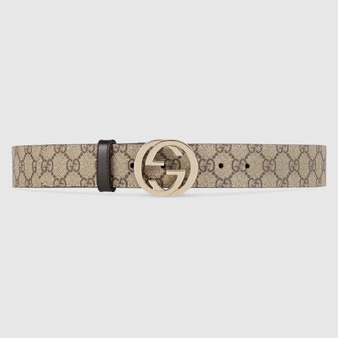 GG Supreme belt with G buckle Women In Black And White, Belts Aesthetic, Leather Belts For Women, Womens Designer Belts, Gucci Leather Belt, Wide Belts For Women, Wide Belts, Women's Belts, Wide Leather Belt