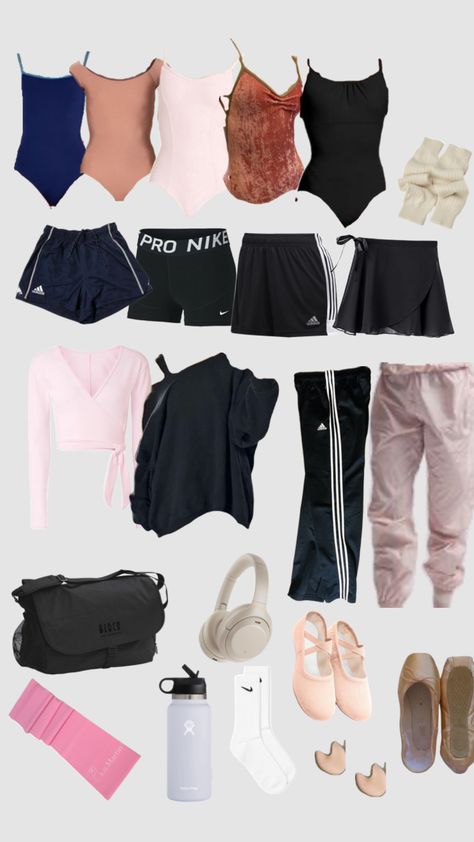 #dance #ballet #balletcore #pointeshoes #nike #adidas #contemporary #pinterest #inspo Ballet Sport Outfit, Adidas Dance Outfit, Tap Class Aesthetic, Dance Warmups Clothes, What To Wear To Ballet Class Outfit, Jazz Outfit Dance, Dance Inspired Outfits, Ballet Class Aesthetic Outfit, Ballet Fits Aesthetic