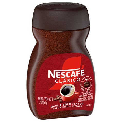 Nescafe Coffee, Instant, Dark Roast Nutritional Compass: Nestle - Good food, good life. Good to Connect: www.nescafeusa.com. Call or text 1-800-709-4782. 25 cups. 100% pure coffee. Rich, bold flavor in every cup. www.nescafeusa.com. Glass recycles. | Nescafe Coffee, Instant, Dark Roast At Hy-Vee Nescafe Coffee, Online Grocery Shopping, Coffee Creamer, Dark Roast, Instant Coffee, Grocery Online, Coffee Cafe, Grocery Shopping, Good Life