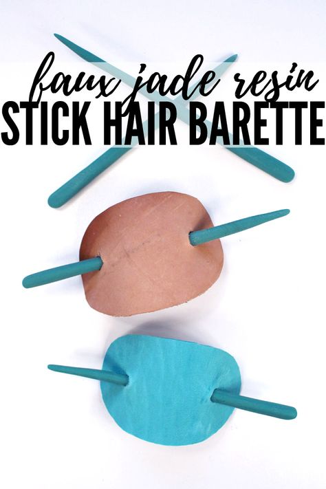 Diy Barrettes For Women, How To Make Hair Sticks, Hair Slides Diy, Fun Projects For Kids, Swap Ideas, Diy Resin Projects, Hair Things, Diy Epoxy, Resin Clay