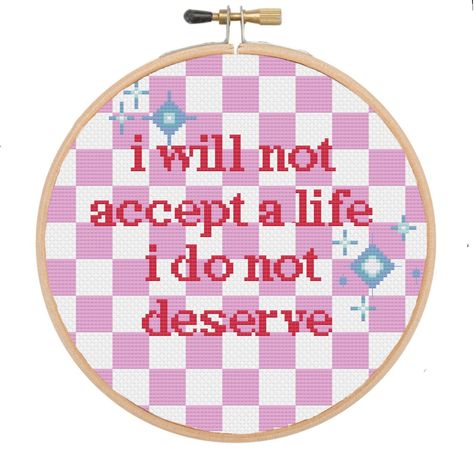 X Mia Goth Horror Movie Quote Cross Stitch Pattern PDF Download I Will Not Accept A Life, I Will Not Accept The Life I Do Not Deserve, Film Cross Stitch, I Will Not Accept A Life I Do Not, I Will Not Accept A Life I Do Not Deserv, Horror Movie Cross Stitch, Goth Cross Stitch Pattern, X Mia Goth, Pink Cute Things