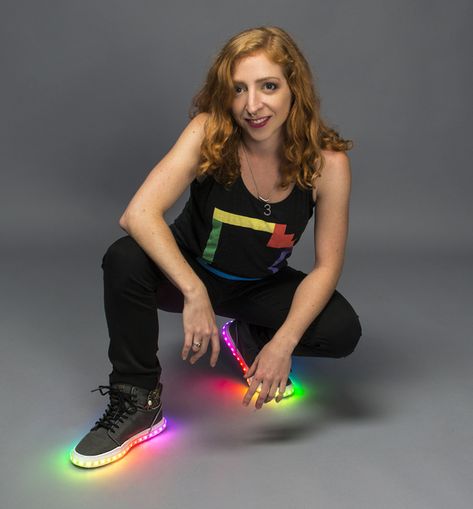 LED Sneakers, DIY, shoes, sneakers, light up shoes, Becky Stern (of Adafruit Industries) E Textiles, Wearable Electronics, Diy Sneakers, Light Up Sneakers, Led Shoes, Light Up Shoes, Trendy Swimwear, Wearable Tech, Outfit Trends