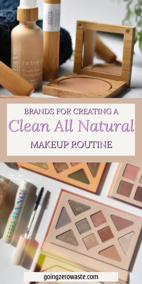 Looking to update your makeup routine to include clean, natural products? This roundup provides you with insights on the best brands committed to providing clean, all-natural makeup products that enhance your beauty without compromising your health or the environment. Discover a range of cosmetics made from high-quality, non-toxic ingredients, free from harmful chemicals and synthetic additives. Natural Ingredient Makeup, Non Toxic Eyeshadow, Natural Makeup Product List, All Natural Makeup Brands, Healthy Makeup Products, Natural Makeup Diy, Skin Care Bathroom, Toxic Free Makeup, Skincare Routine At Home