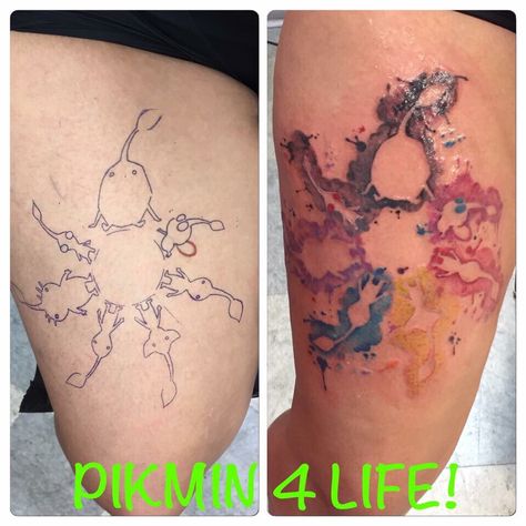 Pikmin Tattoo Pikmin Tattoo Ideas, Pikmin Tattoo, Pikmin Bloom, Ink Poisoning, Chronically Online, Tattoos Inspo, Collar Bone Tattoo, Tattoo Inspo, Beautiful Tattoos