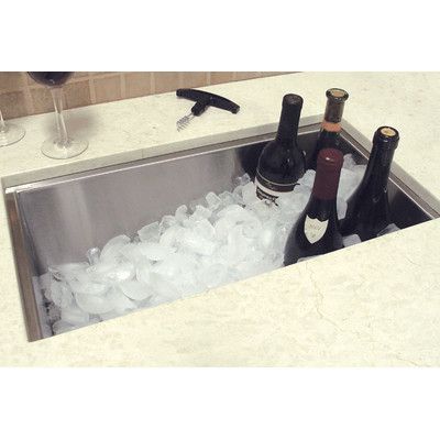 A-Line by Advance Tabco Wine Chiller Sink Size: 10" H x 20" W x 20" D Basin Kitchen Sink, Single Basin Kitchen Sink, Party Tub, Palate Cleanser, Wine Ice Bucket, Beverage Tub, Sink Sizes, Steel Shelving, Wine Bucket