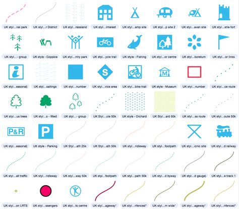 over 100 Ordinance Survey Styled Map Styles & Symbols Included with Ortelius for Mac Walking Essentials, Os Maps, Map Signs, Map Symbols, Map Design, Built In, Mac, Walking, Map