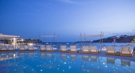 Rooms from $544 per night Mykonos Hotels, Top Places To Travel, Mykonos Island, Beachfront Hotels, Cyclades Islands, Mykonos Greece, Luxury Boutique Hotel, Hot Tub Outdoor, Beautiful Islands