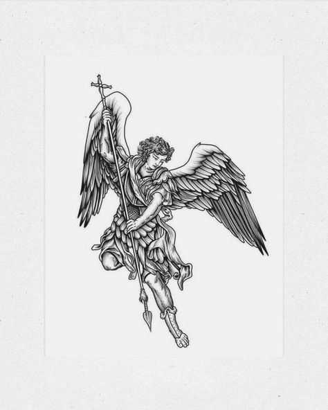 Ark Angels Michael Tattoo, Angel Tattoo Men Design, Arkangel Micheal Tattoo, Gabriel Angel Tattoo, Arc Angel Tattoo, Arc Angel Michael Tattoo, Archangel Gabriel Tattoo, Arch Angel Tattoo, Tattoo Sketches For Men