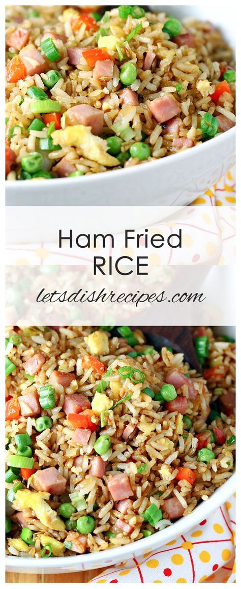 Chilli Crockpot, Ham Fried Rice Recipe, Stir Fried Veggies, Ham Dinner Recipes, Healthy Ham, Korean Meals, Ham Fried Rice, Copycat Food, Homemade Fried Rice