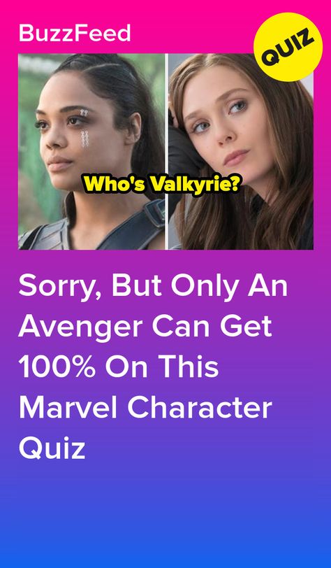 Sorry, But Only An Avenger Can Get 100% On This Marvel Character Quiz Avengers Characters List, Marvel Jokes Avengers Funny, Loki Quiz, Marvel Diy Crafts, What Order To Watch Marvel Movies, All Avengers Characters, Marvel Buzzfeed Quizzes, Avengers All Movies List, Hot Quiz