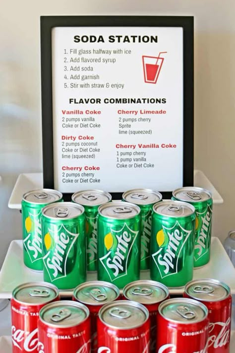 Drink Bar Ideas Party, Drink Bar For Teachers, Drink Station For Party, Drink Syrup Station, Staff Appreciation Events, Flavored Soda Bar, Dirty Soda Bar Ideas, Teacher Appreciation Drink Bar, Soda Bar Ideas Drink Stations