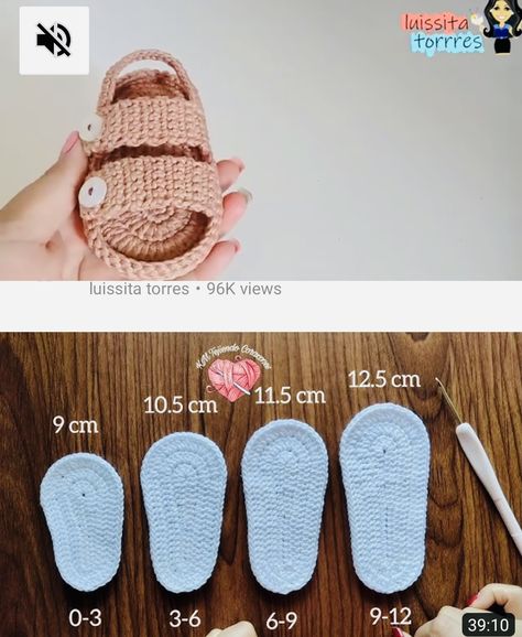 Crochet Baby Shoes Tutorial, Sandal Rajut, Crochet Baby Projects, Crochet Baby Costumes, Crocheted Slippers, Crochet Baby Booties Pattern, Baby Booties Knitting Pattern, Crochet Shoes Pattern, Crochet Baby Sandals