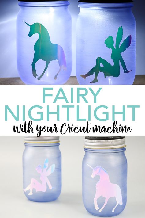 Cricut Mason Jar Ideas, Night Light Cricut Ideas, Light Up Fairy Jars Diy, Mason Jar Cricut Ideas Vinyls, Glow In The Dark Fairy Jars, Rustic Front Door Decor, Fairy Jars Diy, Fairy Mason Jars, Diy Fairy Night Light Mason Jars